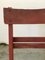 Mid-Century Rimini Chairs with Red Painted Wooden Frame and Slats, Set of 3 8