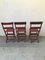 Mid-Century Rimini Chairs with Red Painted Wooden Frame and Slats, Set of 3 3