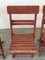 Chaises Rimini Mid-Century avec Cadre et Lattes en Bois Peint en Rouge, Set de 3 5