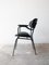 Mid-Century Black Painted Iron Frame & Black Skai Armchair Attributed to Gastone Rinaldi, 1950s 4