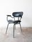 Mid-Century Black Painted Iron Frame & Black Skai Armchair Attributed to Gastone Rinaldi, 1950s 8