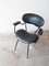 Mid-Century Black Painted Iron Frame & Black Skai Armchair Attributed to Gastone Rinaldi, 1950s 3