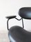 Mid-Century Black Painted Iron Frame & Black Skai Armchair Attributed to Gastone Rinaldi, 1950s 5