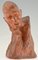 Busto Art Déco in terracotta di Gaston Hauchecorne, anni '20, Immagine 2