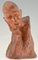 Sculpture Buste d'un Homme Art Deco en Terracotta par Gaston Hauchecorne, 1920s 2