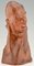 Sculpture Buste d'un Homme Art Deco en Terracotta par Gaston Hauchecorne, 1920s 5