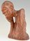 Art Deco Terrakotta Skulptur Bust of a Man von Gaston Hauchecorne, 1920er 7
