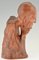 Art Deco Terracotta Sculpture Bust of a Man by Gaston Hauchecorne, 1920s, Image 3