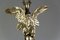 Lampada a sospensione in stile neoclassico in bronzo e vetro satinato con aquila, anni '20, Immagine 15