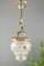 Neoclassical Style Bronze and Frosted Glass Pendant Light with an Eagle, 1920s, Image 6