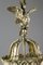 Neoclassical Style Bronze and Frosted Glass Pendant Light with an Eagle, 1920s, Image 16
