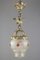 Neoclassical Style Bronze and Frosted Glass Pendant Light with an Eagle, 1920s 23