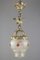Neoclassical Style Bronze and Frosted Glass Pendant Light with an Eagle, 1920s, Image 23