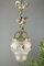 Neoclassical Style Bronze and Frosted Glass Pendant Light with an Eagle, 1920s, Image 12