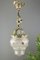 Neoclassical Style Bronze and Frosted Glass Pendant Light with an Eagle, 1920s 10
