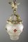 Neoclassical Style Bronze and Frosted Glass Pendant Light with an Eagle, 1920s 22