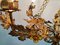 Lampadario vintage con foglie di vite e vetro di Murano di Ferro Art, anni '70, Immagine 5