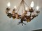 Vintage Chandelier with Grapevine Leaves and Murano Glass from Ferro Art, 1970s 10