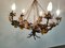 Vintage Chandelier with Grapevine Leaves and Murano Glass from Ferro Art, 1970s, Image 10