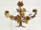 Vintage Chandelier with Grapevine Leaves and Murano Glass from Ferro Art, 1970s, Image 1