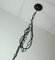 Mid-Century Brutalist Wrought Iron and Murano Glass Ceiling Lamp 9