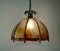 Mid-Century Brutalist Wrought Iron and Murano Glass Ceiling Lamp 6