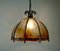 Mid-Century Brutalist Wrought Iron and Murano Glass Ceiling Lamp, Image 6