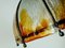 Mid-Century Brutalist Wrought Iron and Murano Glass Ceiling Lamp 5