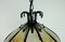 Mid-Century Brutalist Wrought Iron and Murano Glass Ceiling Lamp 2
