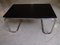 Extendable Dining Table or Desk with Chrome Steel Legs & Black Oak Top, 1960s 4