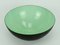 Large Vintage Danish Modern Metal Green Enamel Krenit Bowl by Herbert Krenchel for Torben Ørskov, 1950s 4