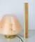 Mid-Century Glass & Brass Table Lamp, Image 9