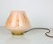 Mid-Century Glass & Brass Table Lamp, Image 1