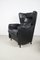 DS-23 Black Leather Chair & Ottoman by Josef Schulte for de Sede, 1980s, Set of 2, Image 11