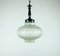 Mid-Century Metal, Bubble & Satin Glass Suspension Lamp, 1960s 8