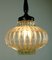 Mid-Century Metal, Bubble & Satin Glass Suspension Lamp, 1960s 9