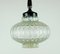 Mid-Century Metal, Bubble & Satin Glass Suspension Lamp, 1960s 5