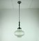 Mid-Century Metal, Bubble & Satin Glass Suspension Lamp, 1960s 1