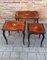 Marquetry Nesting Tables with Cabriole Shaped Legs, 1950s, Set of 3, Image 5