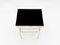 Gold Metal and Black Opaline Glass Side Tables, 1960s, Set of 2, Image 8