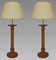 Art Deco French Wood and Patinated Bronze Table Lamps, 1930s, Set of 2 11