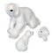 Porcelain Polar Bear and Cubs Sculptures from Lomonosov, 1960s, Set of 3 1