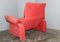 Vintage Italian Red Velvet Armchair by Giovanni Offredi for Saporiti Italia 3
