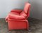Vintage Italian Red Velvet Armchair by Giovanni Offredi for Saporiti Italia 5