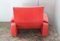 Italienischer Roter Vintage Samt Sessel von Saporiti Italia 4