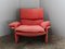 Vintage Italian Red Velvet Armchair by Giovanni Offredi for Saporiti Italia 7