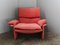 Vintage Italian Red Velvet Armchair by Giovanni Offredi for Saporiti Italia, Image 7