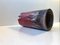 Cylindrical Oxblood and Drip Glaze Ceramic Vase from Helge Bjufstrom, 1960s 7