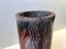 Cylindrical Oxblood and Drip Glaze Ceramic Vase from Helge Bjufstrom, 1960s 5