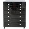 Vintage French Black Lacquered Dentist Storage 7-Drawer Cabinet, 1960s 1